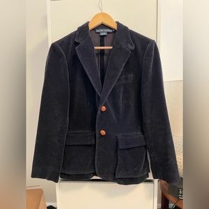 Vintage Ralph Lauren Navy Courduroy Blazer, Size 12